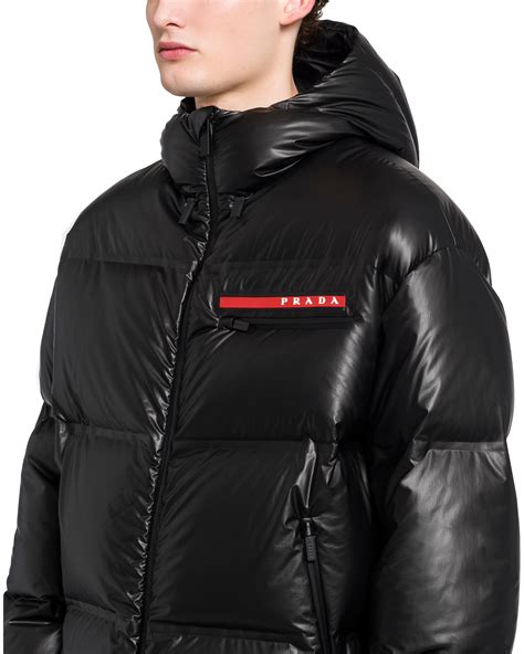 prada mens jacket puffer|Prada coat men's puffer.